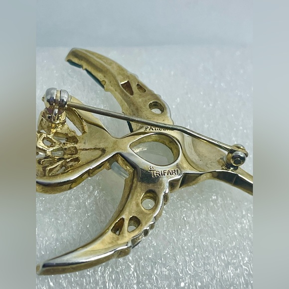 RARE Alfred Philippe Crown Trifari Jelly Belly humming bird brooch/pin - Picture 4 of 9